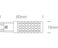 5W LED lemputė, dimeriuojama, G9, 3000K, 7106ALGD/W