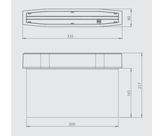 Intelight 6W avarinis/evakuacinis šviestuvas SUPREMA D-std M 3H AT IP54 NT, juodas
