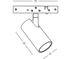 5W LED akcentinis šviestuvas į magnetinę sistemą ZAMBELIS MAGNETIC 6MM, juodas, 3000K, 25251