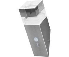 Ledvance 5W LED fasado šviestuvas ENDURA STYLE CRYSTAL, plieno sp., 3000K, su sensorium