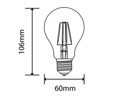 5W LED filamentinė lemputė E27, 2800K