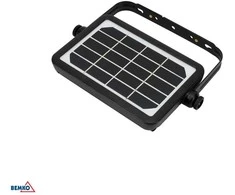 BEMKO SOLAR 5W 4000K 500LM IP65 PIR juodas LED prožektorius