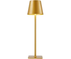 5W LED įkraunamas stalo šviestuvas ATLIS, aukso sp., 3000/6500K, IP54, su USB jungtimi