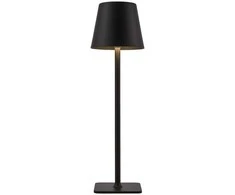 Lubinis šviestuvas 5W LED įkraunamas stalo šviestuvas ATLIS, juodas, 3000/6500K, IP54, su USB jungtimi