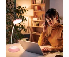 5W LED įkraunamas stalo šviestuvas VISUA DESK, rožinis, 3000-5000K, dimeriuojamas