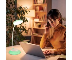 5W LED įkraunamas stalo šviestuvas VISUA DESK, šviesiai žalias, 3000-5000K, dimeriuojamas