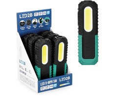 5W LED įkraunamas žibintuvėlis X-MPR, juodas, 6000K, IP54