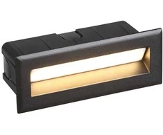 5W LED įleidžiamas fasado šviestuvas ERBA 4K, juodas, 4000K