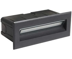 5W LED įleidžiamas fasado šviestuvas ERBA 3K, juodas, 3000K