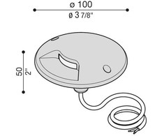 5W LED įleidžiamas lauko šviestuvas CNC 99 CL, antracito sp., 3000K