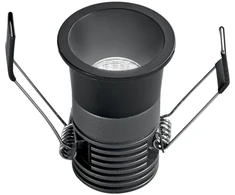 5W LED įleidžiamas šviestuvas DOT, juodas, CCT