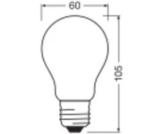 Ledvance 5W LED lemputė CLASSIC A, E27, baltos matinės sp., 3000K