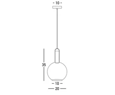 5W LED pakabinamas šviestuvas LIORA, baltos/pilkos sp., 3000K, 2604