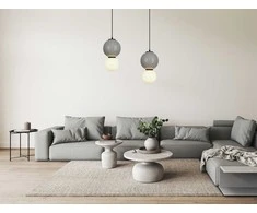 5W LED pakabinamas šviestuvas PIEVE, pilkos/matinės baltos sp., 3000K