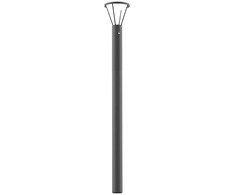 5W LED pastatomas lauko šviestuvas, tamsiai pilkas, 3000K, IP54, su saulės baterija ir judesio davikliu, E448