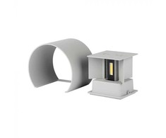 Sieninis šviestuvas V-tac 5W LED sieninis fasado šviestuvas, pilkas, 4000K, šviečia į viršų ir į apačią