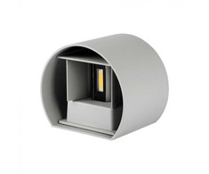 Sieninis šviestuvas V-tac 5W LED sieninis fasado šviestuvas, pilkas, 4000K, šviečia į viršų ir į apačią