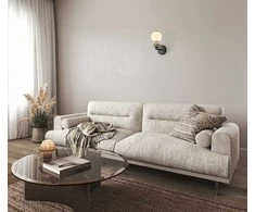 5W LED sieninis šviestuvas BALOS, juodos/baltos sp., 3000K