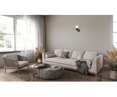5W LED sieninis šviestuvas BALOS, juodos/baltos sp., 3000K