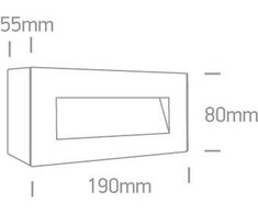 5W LED sieninis šviestuvas, baltas, 3000K, 67076A/W/W