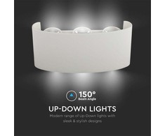 V-tac 5W LED sieninis šviestuvas, baltas, 4000K, IP65