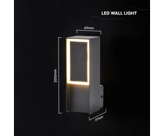 5W LED sieninis šviestuvas, juodas, 3000K, IP54