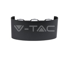 V-tac 5W LED sieninis šviestuvas, juodas, 3000K, IP65