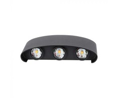 V-tac 5W LED sieninis šviestuvas, juodas, 4000K
