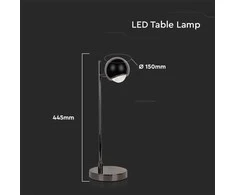 V-tac 5W LED stalo šviestuvas, juodas, 3000K