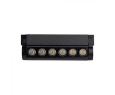V-tac 5W LED šviestuvas į magnetinius bėgelius, juodas, 3000K, pakreipiamas