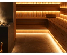 5W/m LED COB juosta saunai NEXTEC, 480LED/m, 24V, 3000K, IP68, 5m ritė