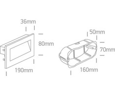 4W LED sieninis šviestuvas, baltas, 3000K, 68076A/W/W