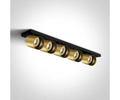 Lubinis šviestuvas 5x10W LED paviršinis akcentinis šviestuvas, šlifuoto žalvario sp., GU10, 65505N/BBS