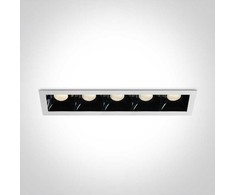 5x6,5W LED įleidžiamas šviestuvas, baltas, 3000K, 50507B/W/W