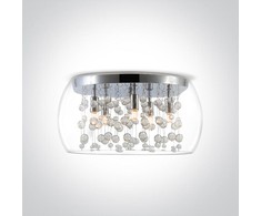 Lubinis šviestuvas 5x9W paviršinis lubų šviestuvas, chromo sp., G9, 62166B