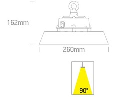 60/80/100W LED UFO šviestuvas, juodas, 4000/4700/5700K, dimeriuojamas, 63100N/V