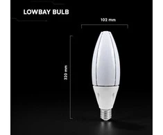 60W LED lemputė, E40, 4000K, 300°, CREE LED Chip
