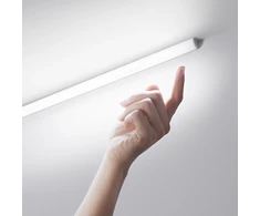 60W LED linijinis kampinis spintelės šviestuvas su judesio davikliu UNIX, sidabro sp.