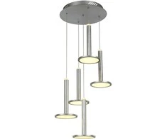 60W LED pakabinamas šviestuvas OLIVER, nikelio sp., 3000K, dimeriuojamas