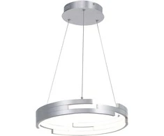 Lubinis šviestuvas 60W LED pakabinamas šviestuvas VELAR, sidabro sp., 3000K, dimeriuojamas