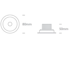6,5W LED įleidžiamas pakreipiamas šviestuvas, baltas, 3000/3500/4000K, IP54, 11107P/W/V