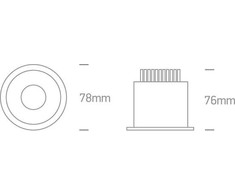 6,5W LED įleidžiamas šviestuvas, baltas, 4000K, 10107WD/W/C