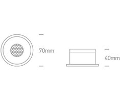 6,5W LED įleidžiamas šviestuvas, baltas, 3000/3500/4000K, su filtru nuo akinimo, dimeriuojamas, 10106DH/W/V