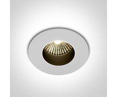 6,5W LED įleidžiamas šviestuvas, baltas, 3000K, 10107H/W/W