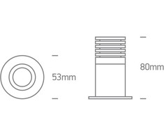 6,5W LED įleidžiamas šviestuvas, baltas, 3000/3500/4000K, IP65, dimeriuojamas, 10107DL/W/W/V