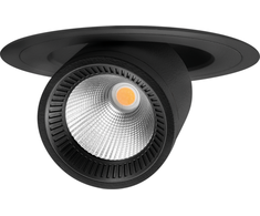 6.5W LED įleidžiamas šviestuvas POP UP, 2700K (šiltai balta), juodas, dimeriuojamas PUSH