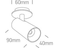 6,5W LED įleidžiamo montavimo pakreipiamas šviestuvas, juodas, 3000/3500/4000K, 11107RA/B/V