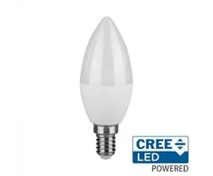 V-tac 6,5W LED lemputė, E14, žvakės formos, 6500K, 180°, CREE LED chip