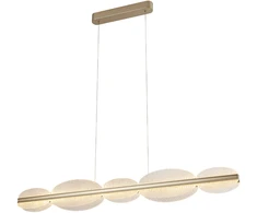 65W LED pakabinamas šviestuvas EVANA, šlifuoto sidabro sp./skaidrus, 3000K, 4340300