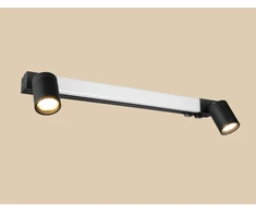 Trio 6.5W LED sieninis šviestuvas ENRICO, juodas, 2300/3000/4000K, su 2xGU10 šviestuvėliais, IP44